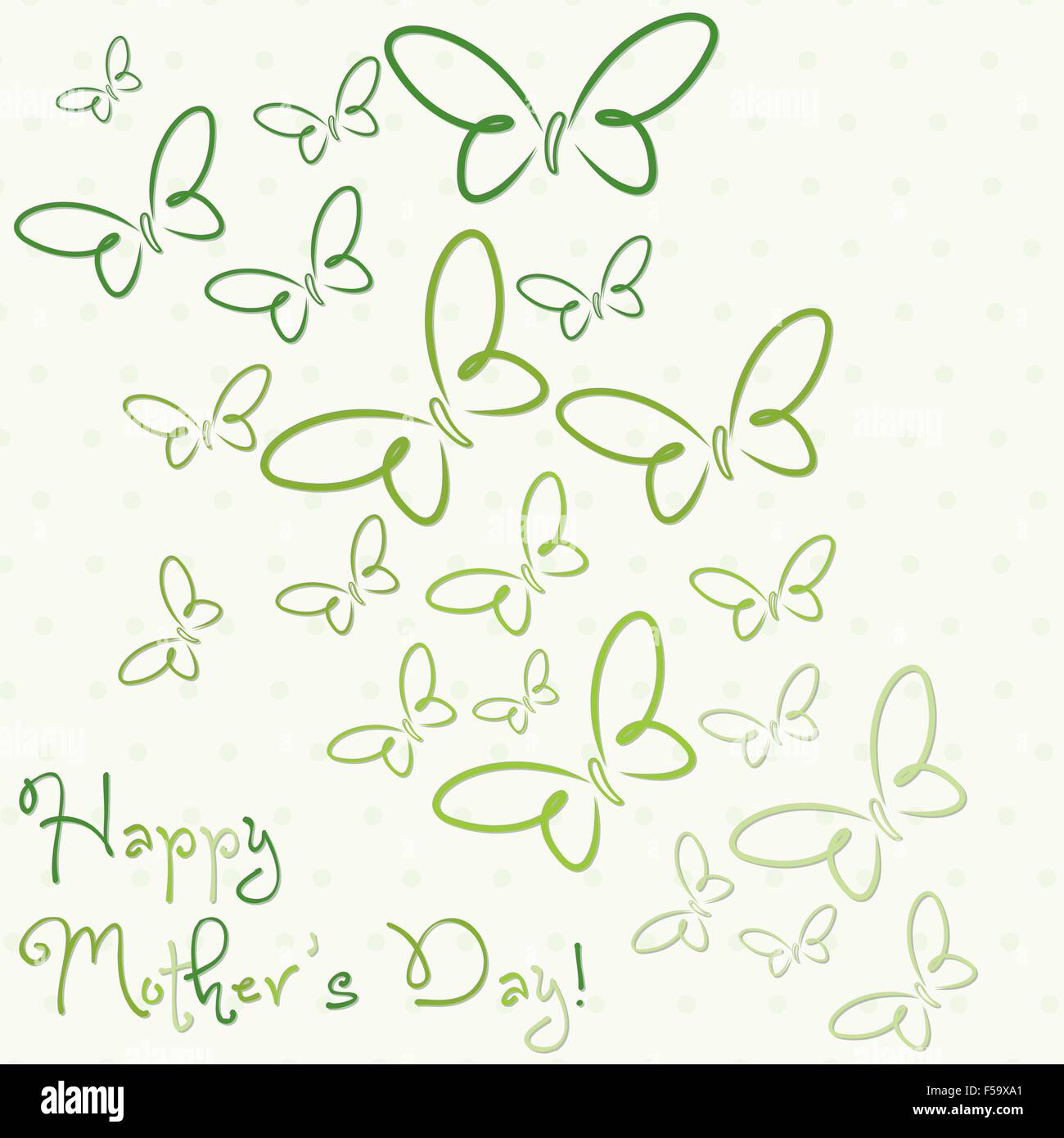 Happy Mother's Day butterfly card in vector format Stock Vector Image ...