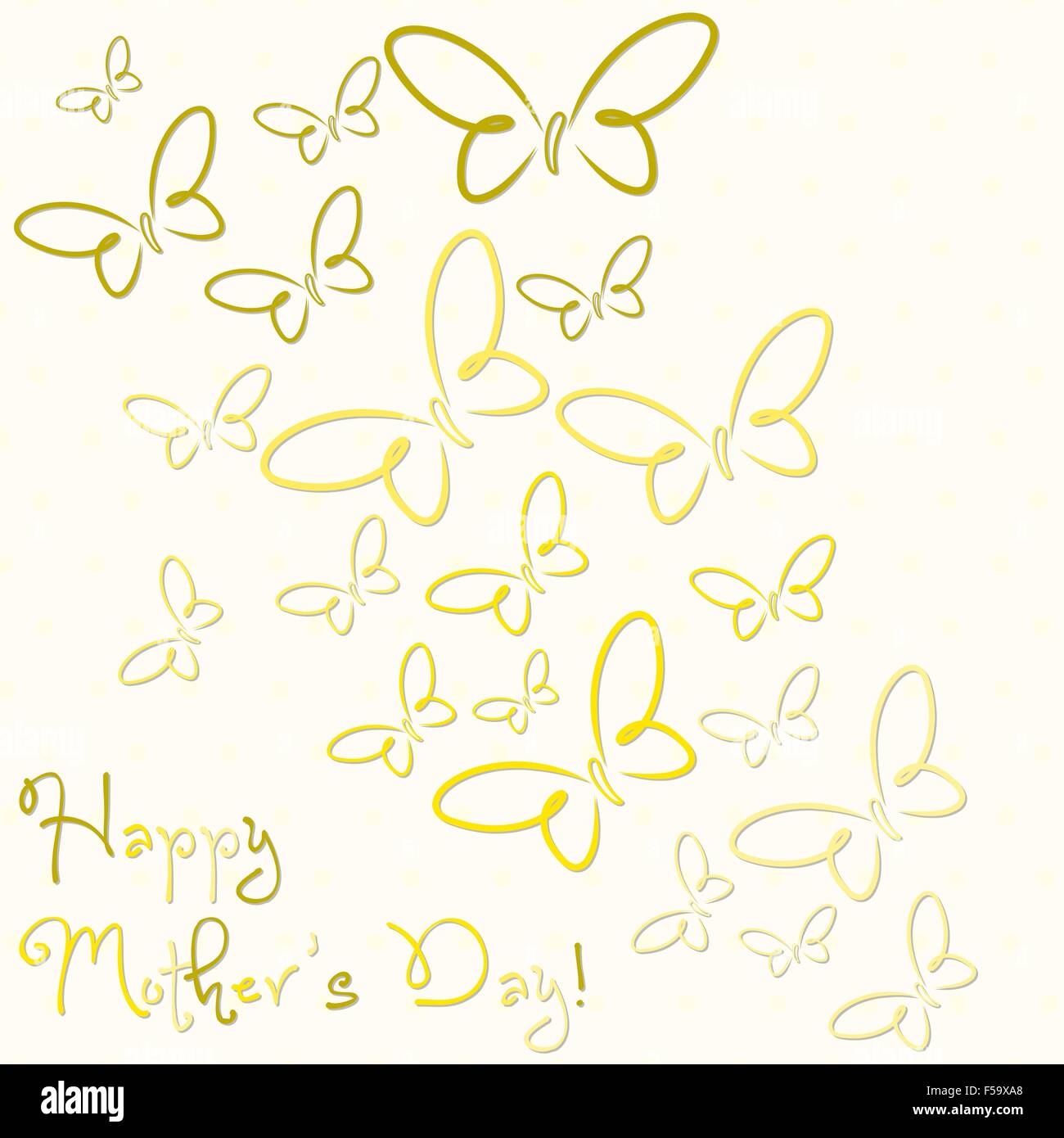 Happy Mother's Day butterfly card in vector format Stock Vector Image ...