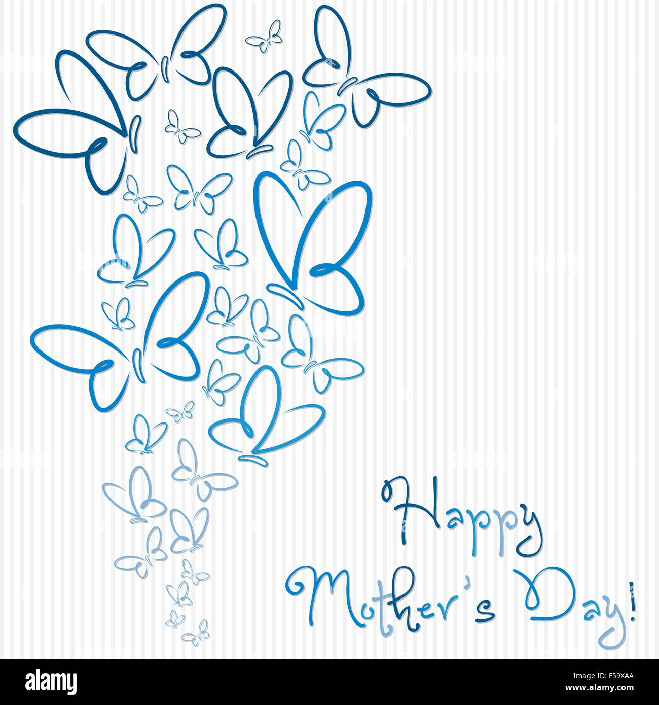Happy Mother's Day butterfly card in vector format Stock Vector Image ...
