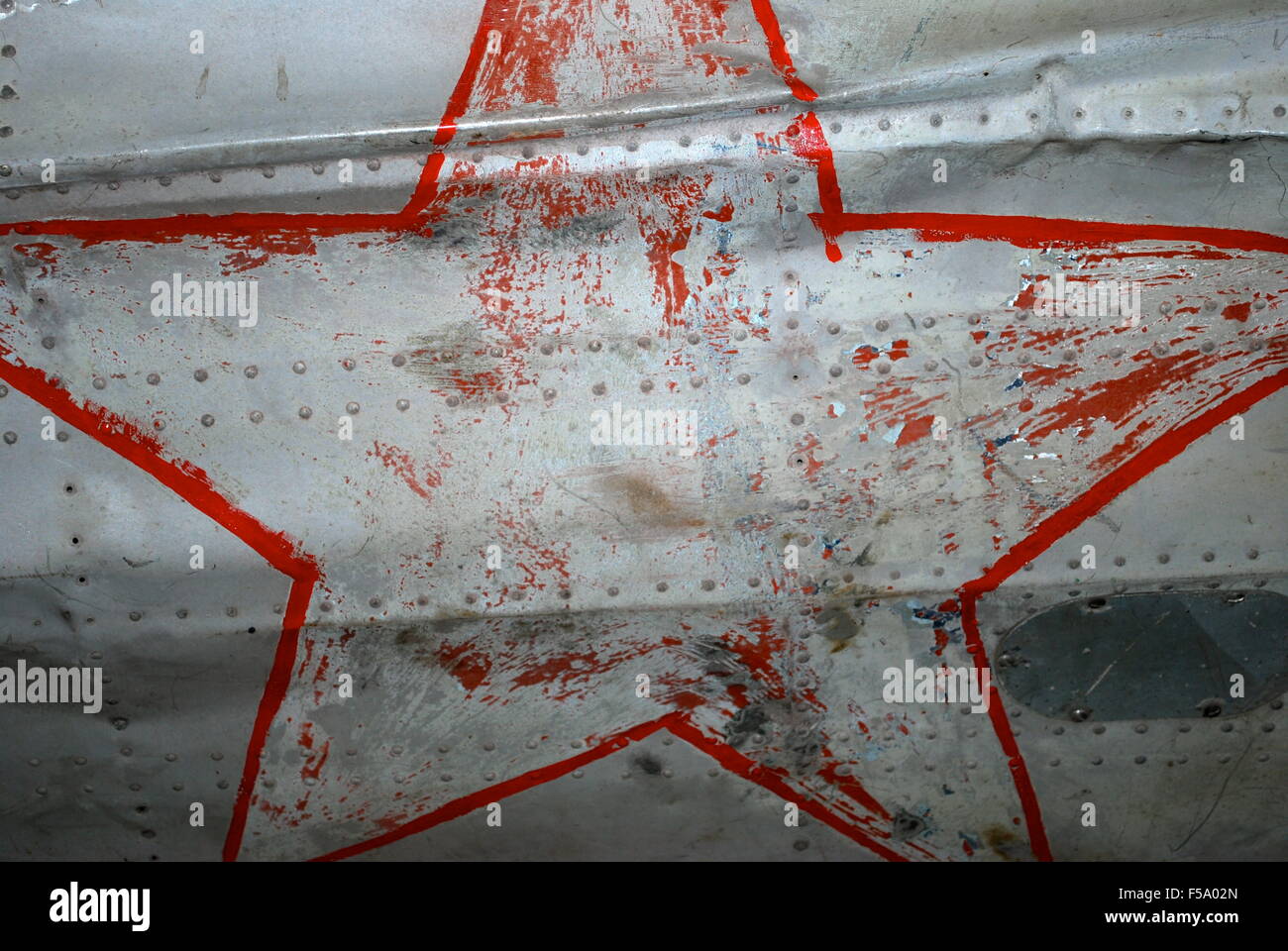 Star outline on plane Stock Photo