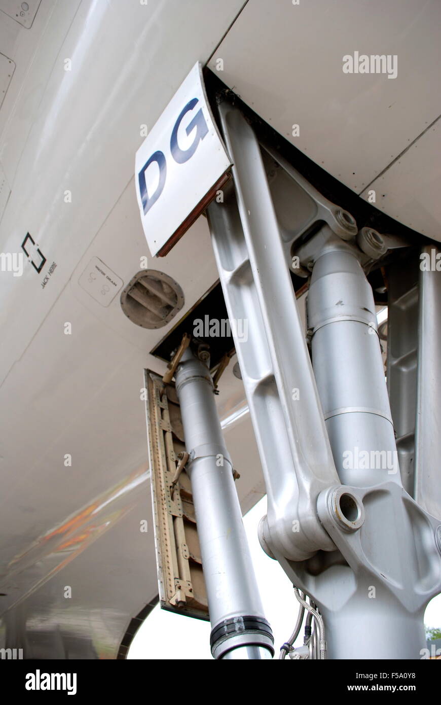 Airplane landing gear Stock Photo Alamy