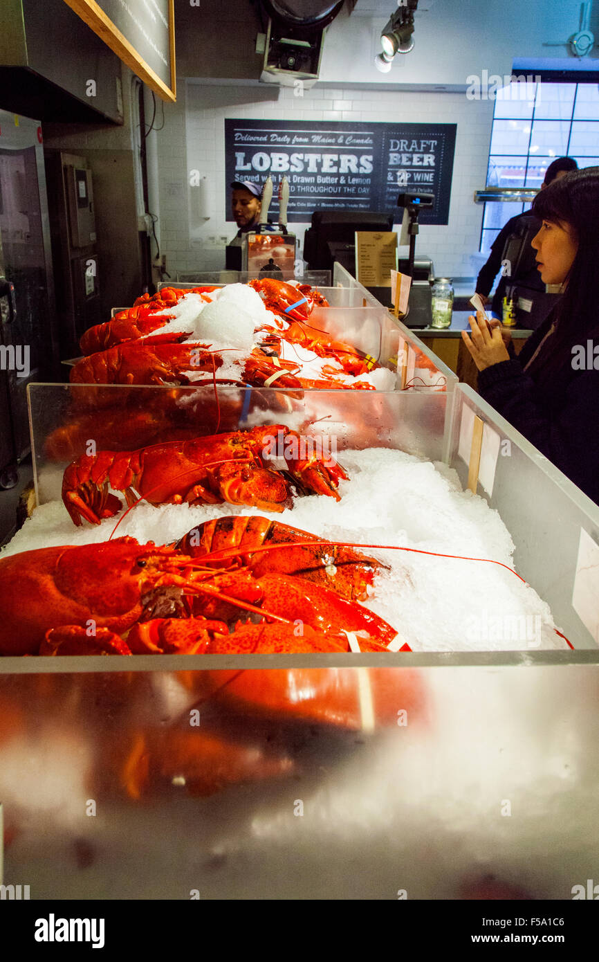 Lobster place chelsea food market hires stock photography and images