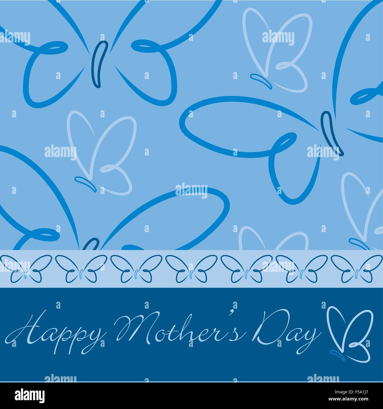Happy Mother's Day butterfly card in vector format Stock Vector Image ...
