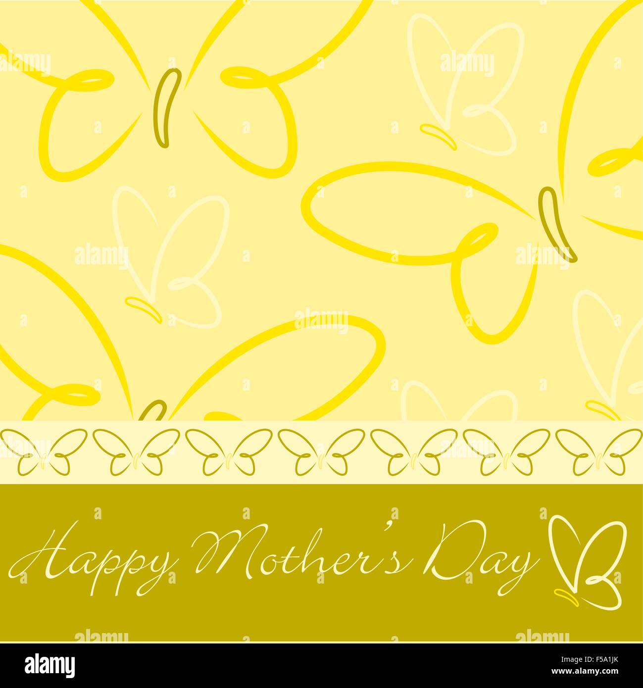 Happy Mother's Day butterfly card in vector format Stock Vector Image ...
