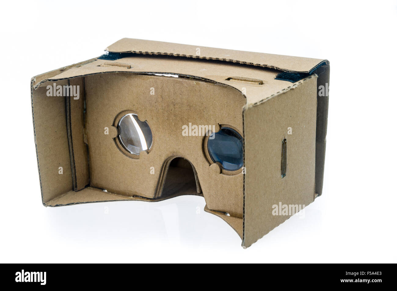 Google Cardboard, a 3D Virtual Reality attachment for smartphones Stock Photo