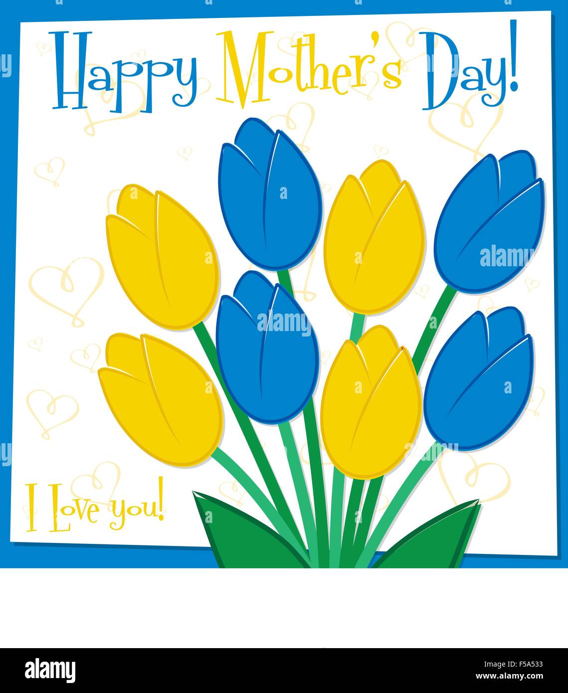 Happy Mother's Day tulip card in vector format Stock Vector Image & Art ...