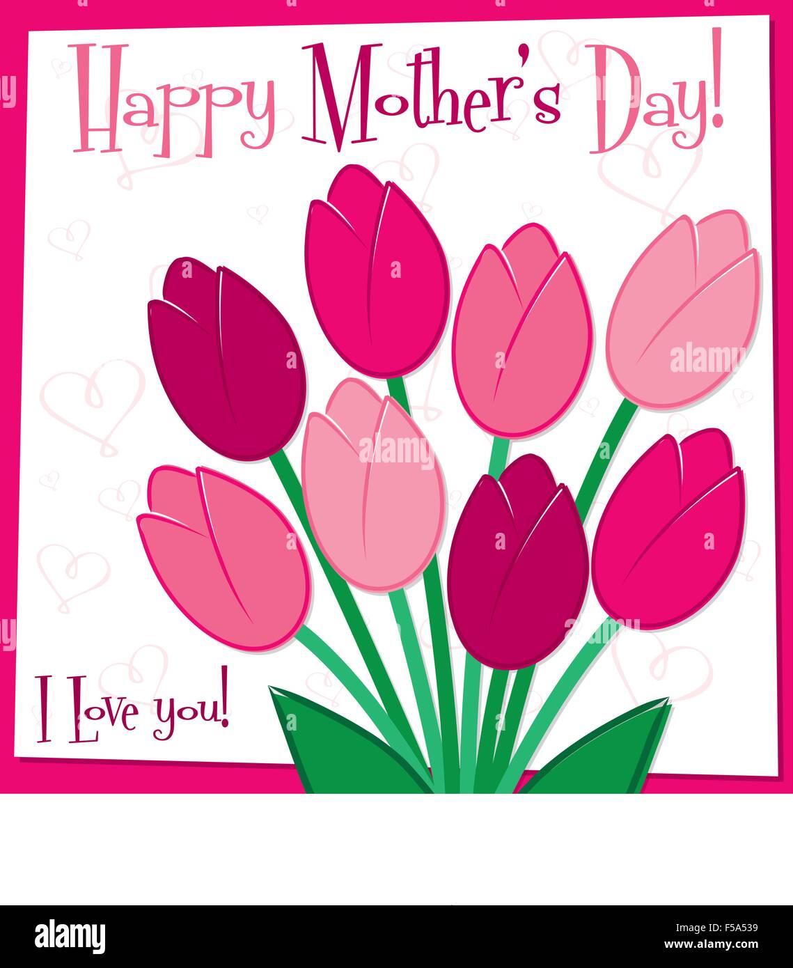 Happy Mother's Day tulip card in vector format Stock Vector Image &amp; Art ...