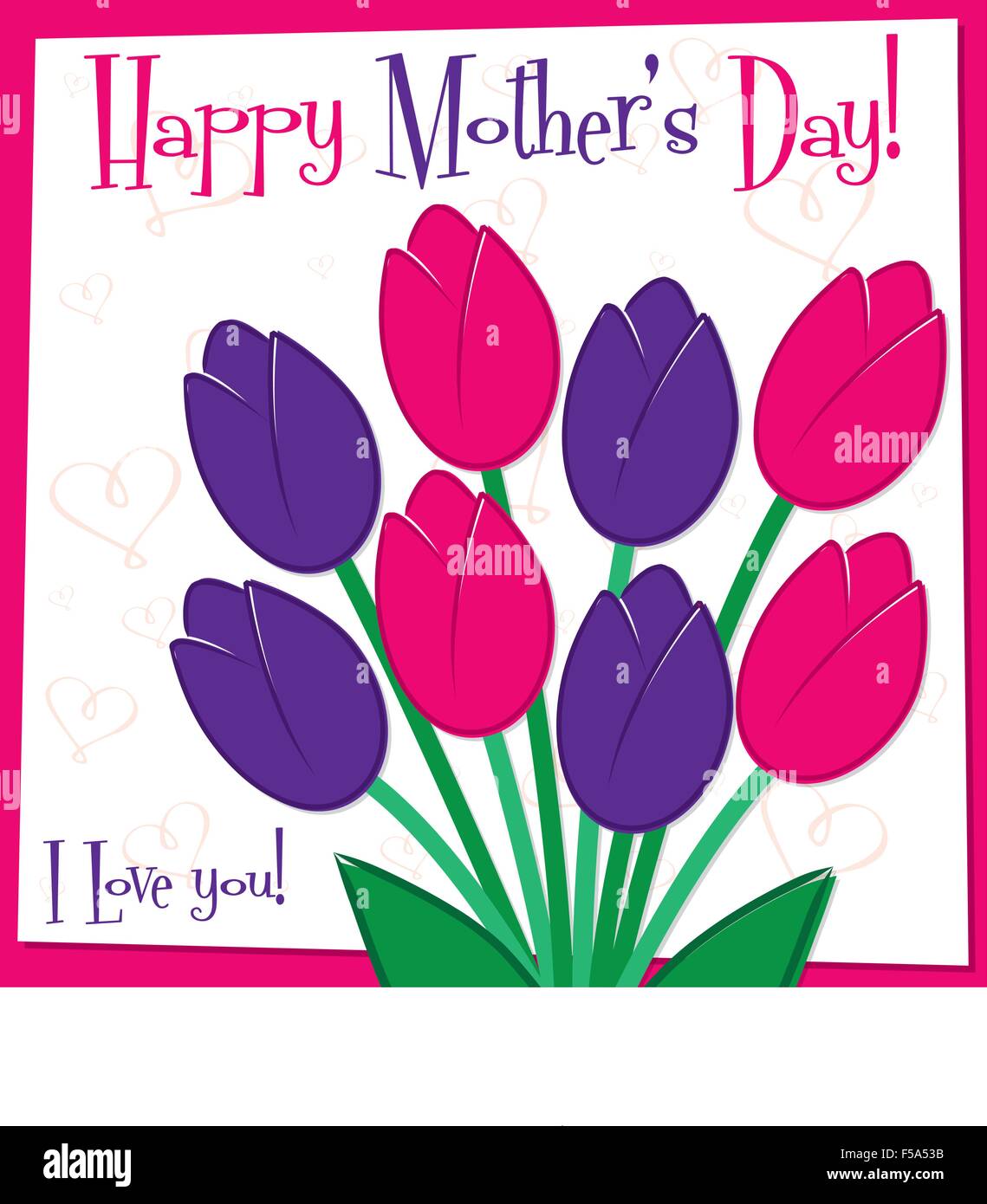 Happy Mother's Day tulip card in vector format Stock Vector Image &amp; Art ...