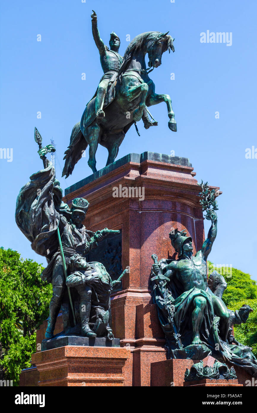 Monument at San Martin Square, in Buenos Aires, Argentina Stock Photo