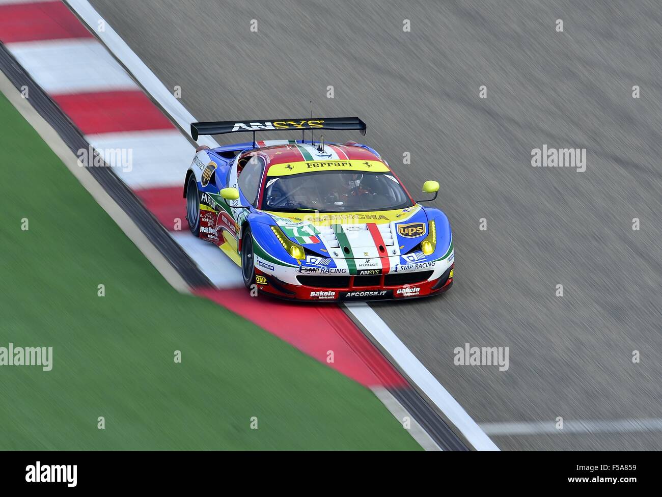 Shanghai, People's Republic of China. 31st October, 2015. N 71 AF CORSE Italy. Ferrari F458 Shanghai, People's Republic of China. 31st October, 2015. N 71 AF CORSE Italy. Ferrari F458