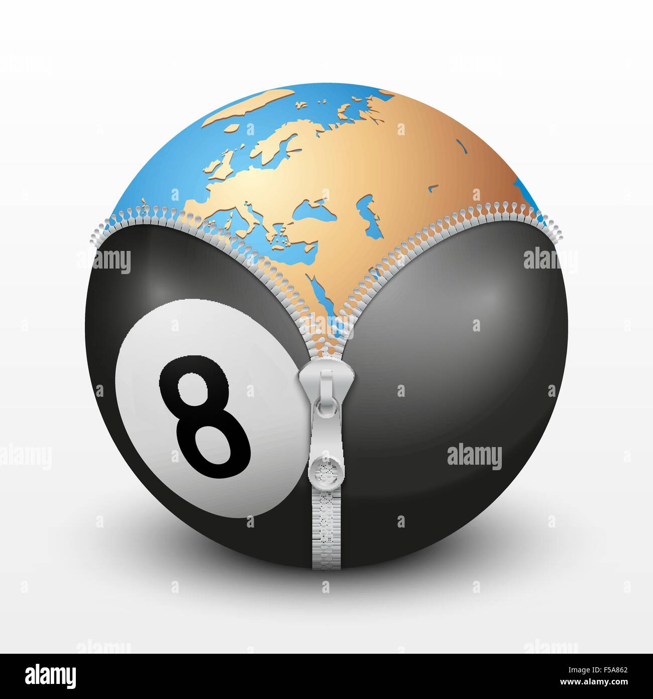 Earth inside billiard ball Stock Vector Image & Art Alamy