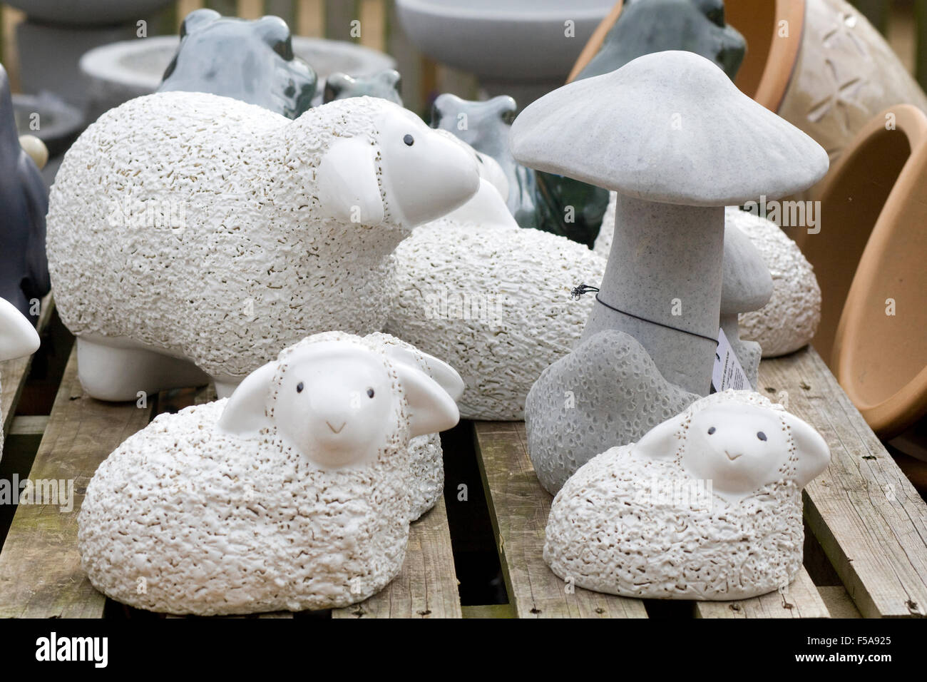 Sheep Stone garden ornaments Stock Photo