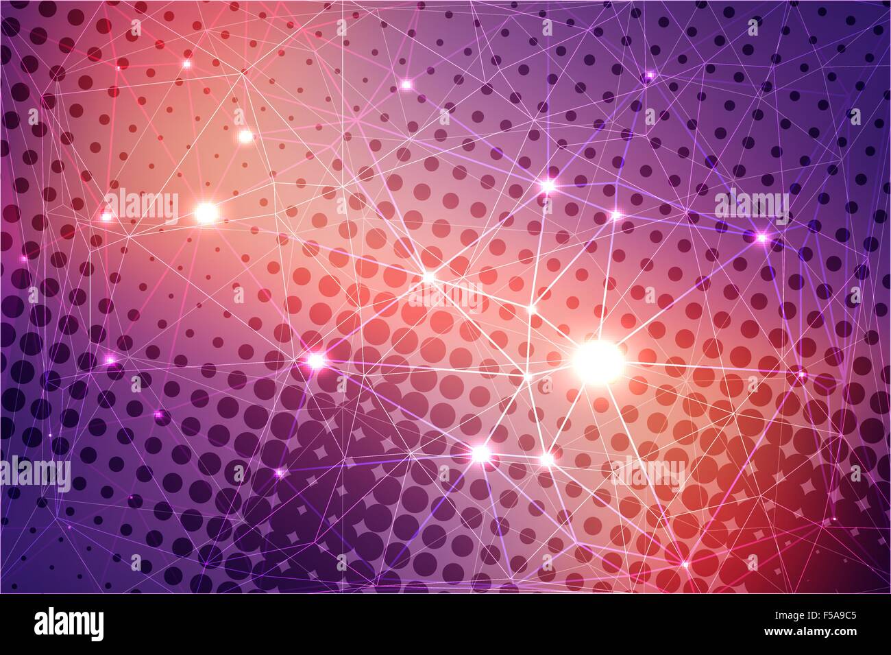 Abstract colorful background with stars. Stock Vector