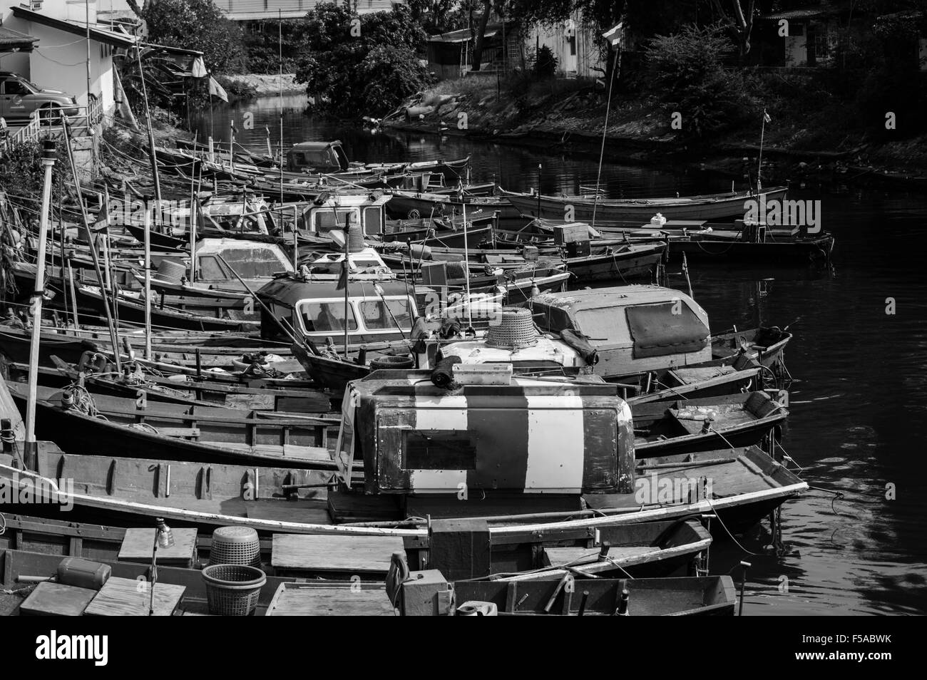 Line of Boats Stock Photo - Alamy