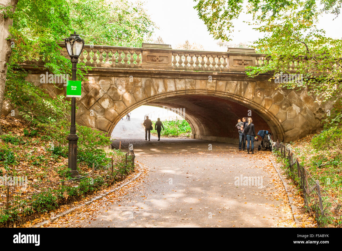 Glade Arch, Central park, new York City, united States of America. Stock Photo