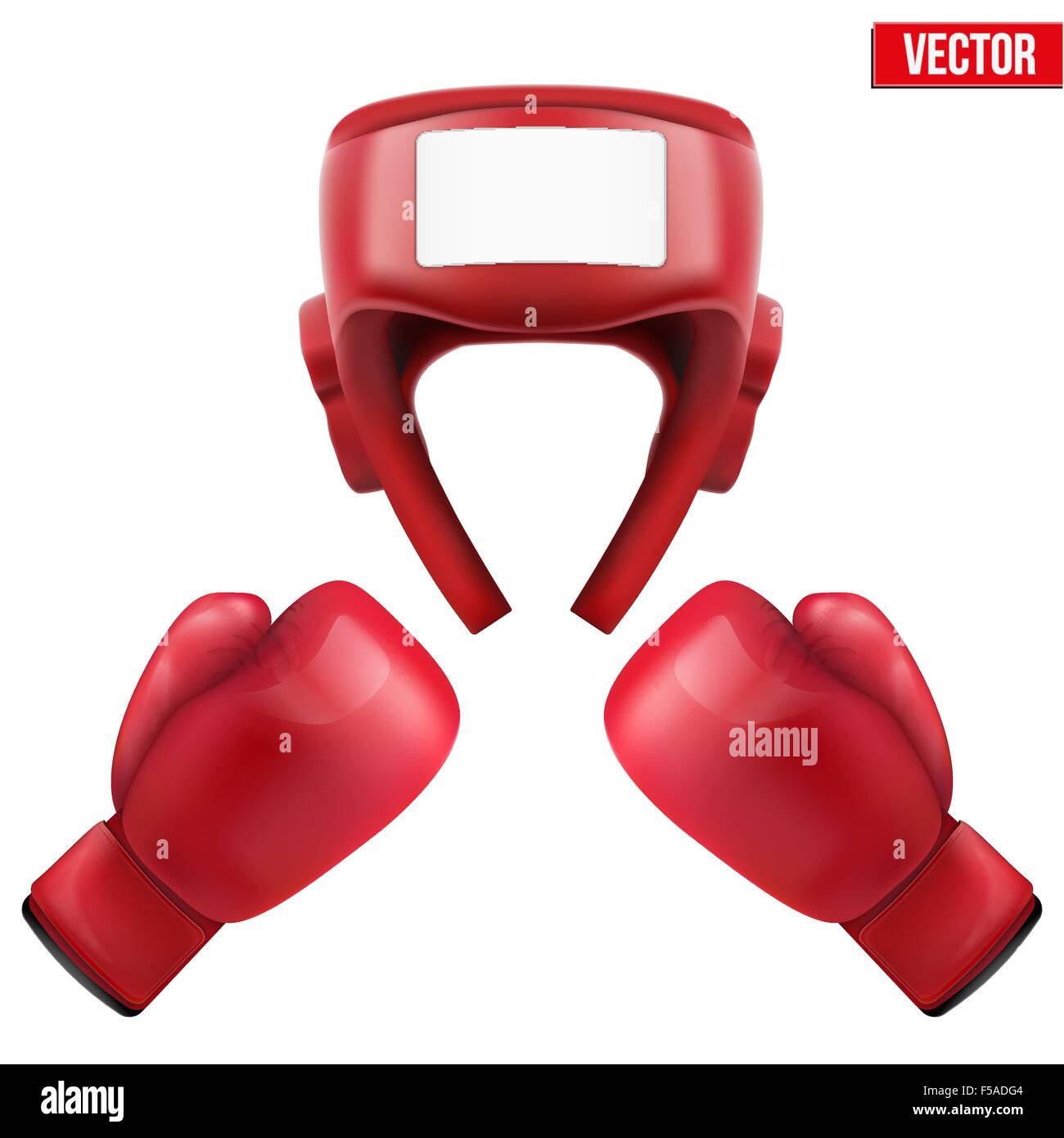 Boxing helmet and gloves. Vector Illustration Stock Vector Image & Art