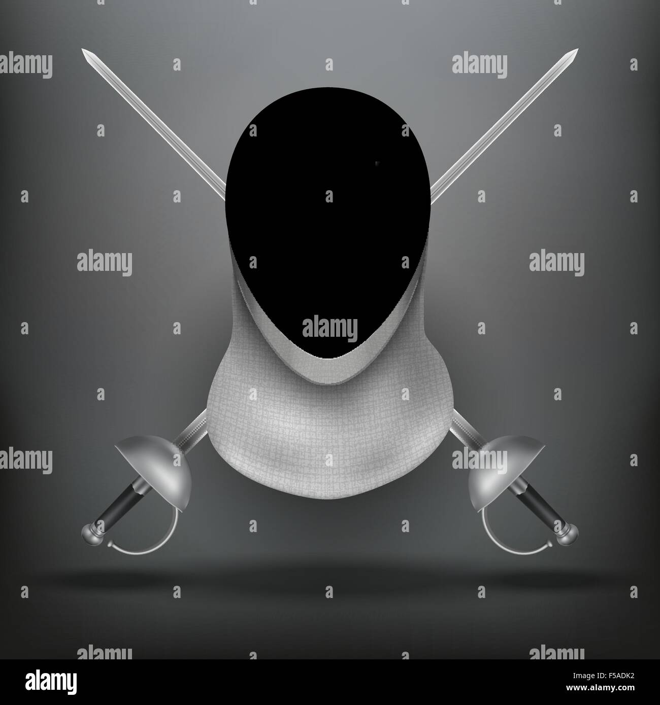 Fencing mask vector background illustration Stock Vector Image & Art