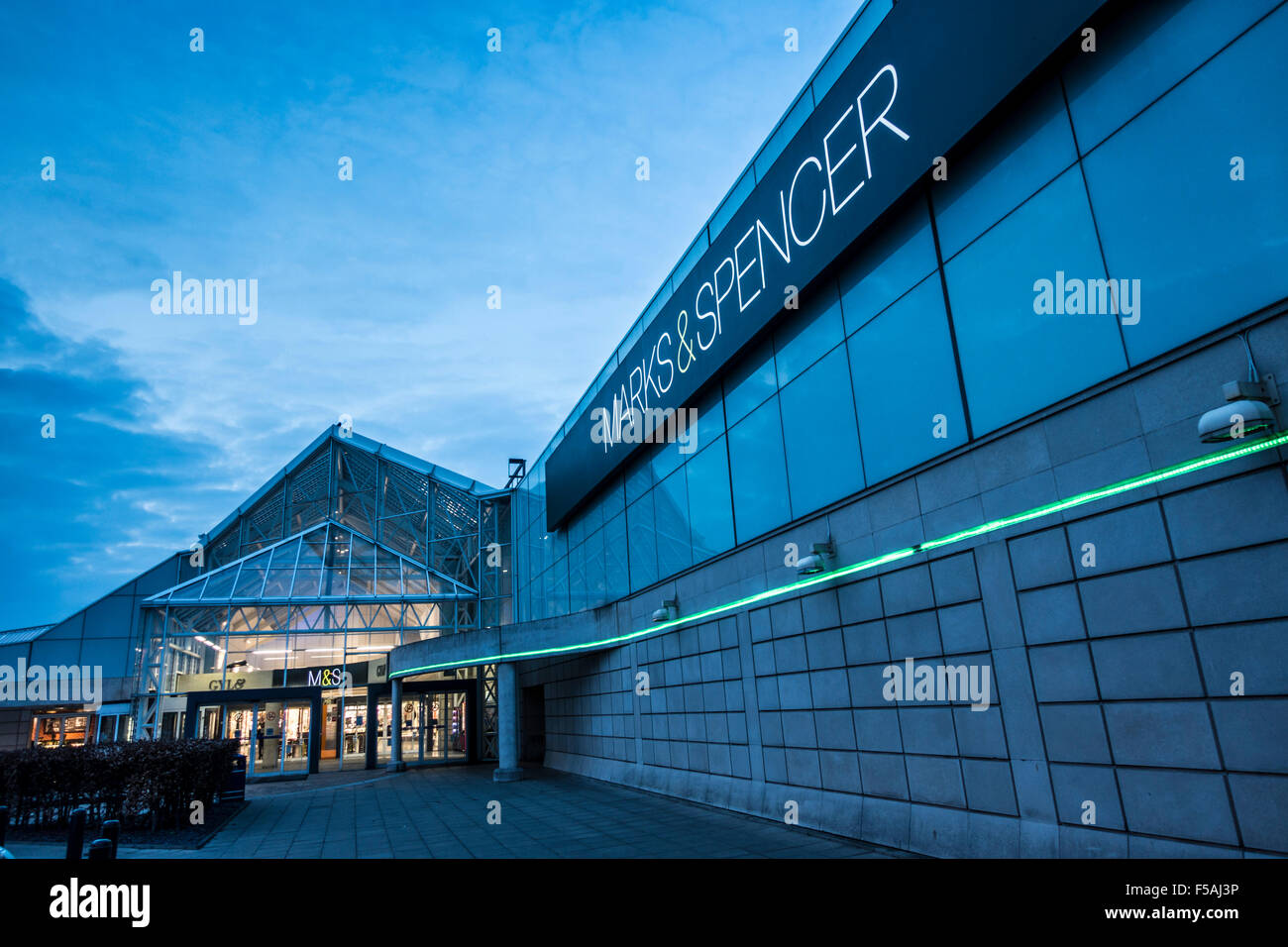 Marks & Spencer, Gyle Centre, Edinburgh, Scotland, evening Stock Photo