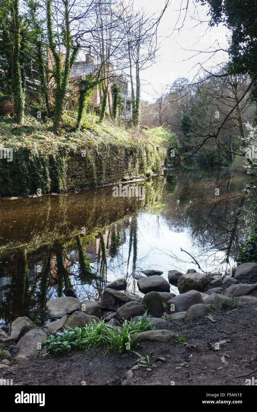 Water of Leith, Edinburgh, Dean Village. Stock Photo