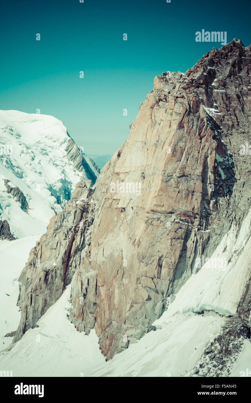 Mont Blanc massif in the French Alps,Chamonix Mont Blanc Stock Photo ...