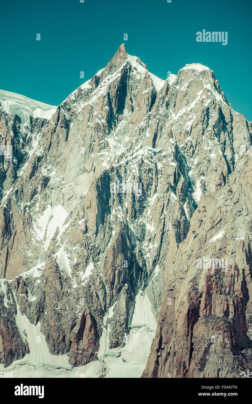 Mont Blanc massif in the French Alps,Chamonix Mont Blanc Stock Photo ...