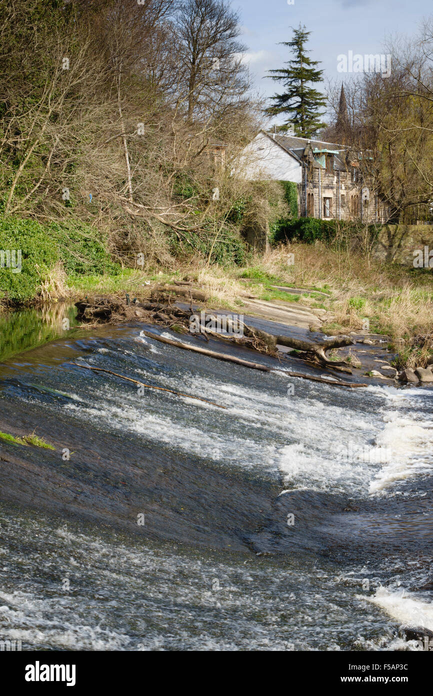Water of Leith, Edinburgh, Dean Village. Weir Stock Photo Alamy
