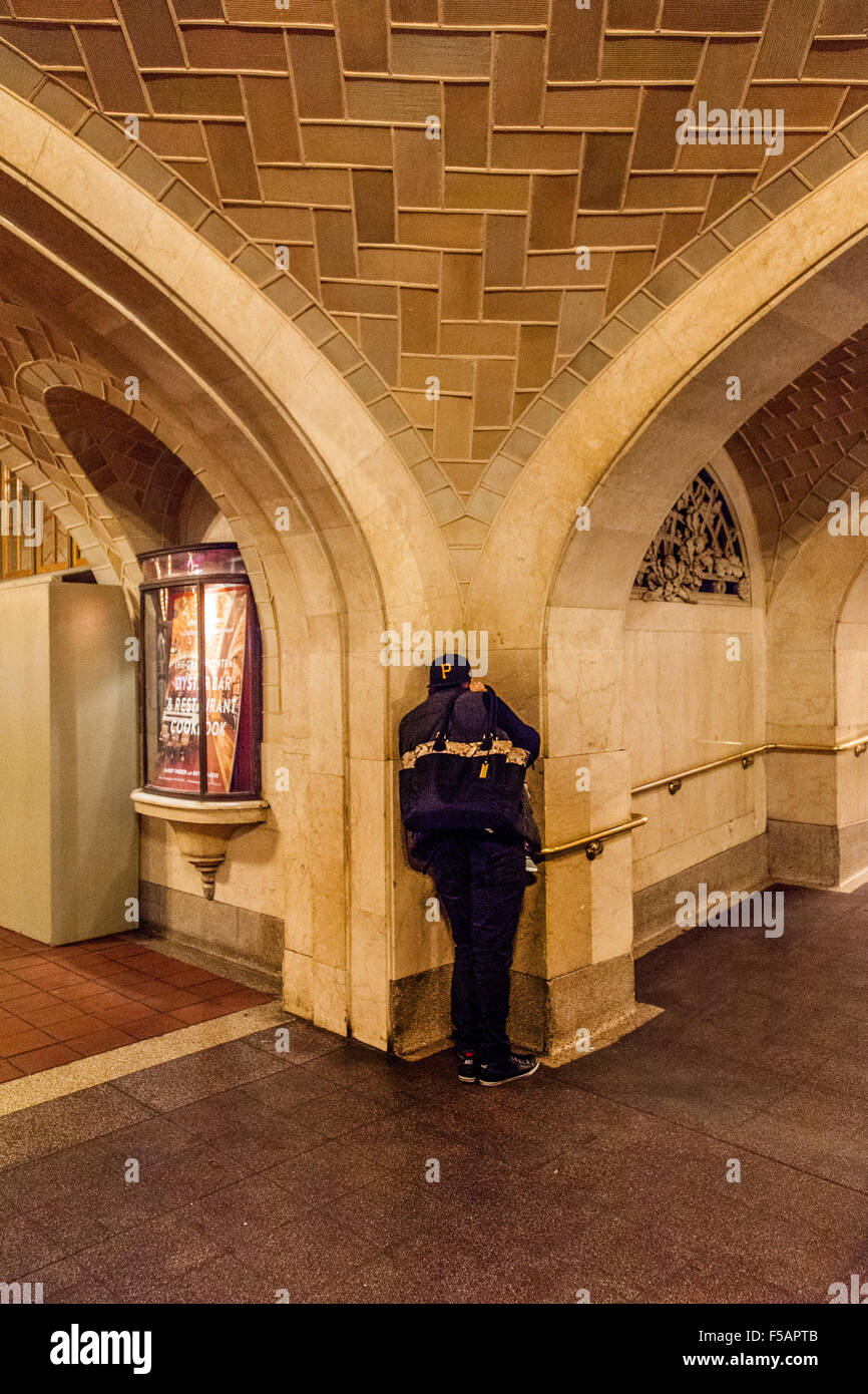 Whispering gallery in Grand Central terminal Station. Manhattan, New York City, United States of