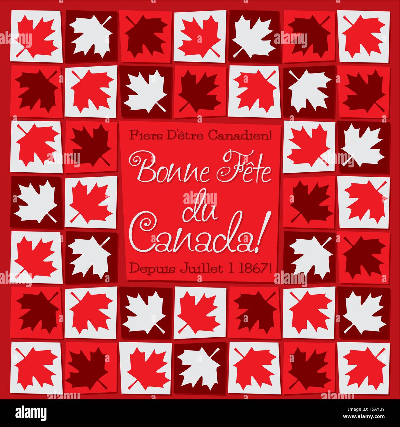 Mosaic Canada Day card in vector format Stock Vector Image & Art - Alamy
