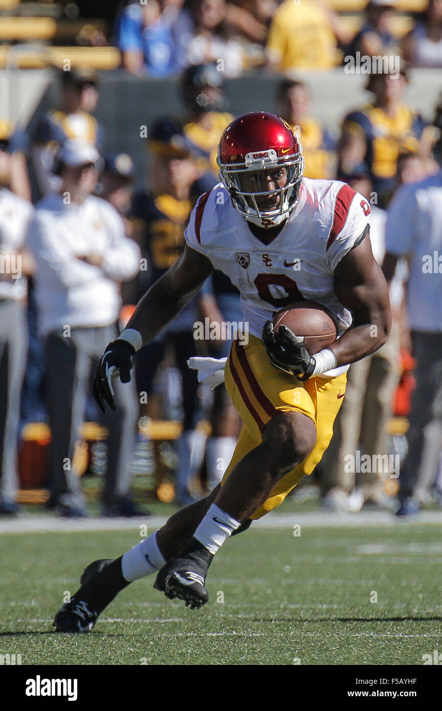 Berkeley USA CA. 31st Oct, 2015. USC # 9 WR Juju Smith-Schuster game stats  5 catches for 55 yards during the NCAA Football game between USC Trojans  and the California Golden Bears