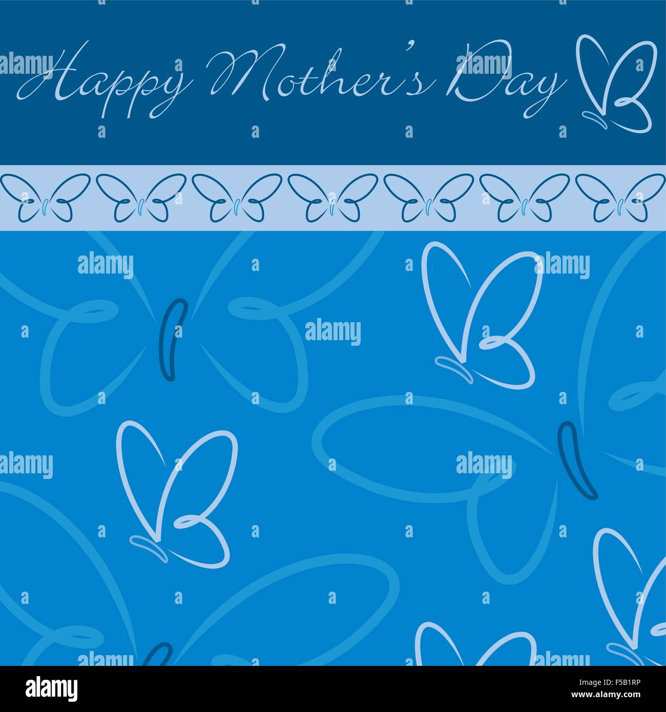 Happy Mother's Day butterfly card in vector format Stock Vector Image ...