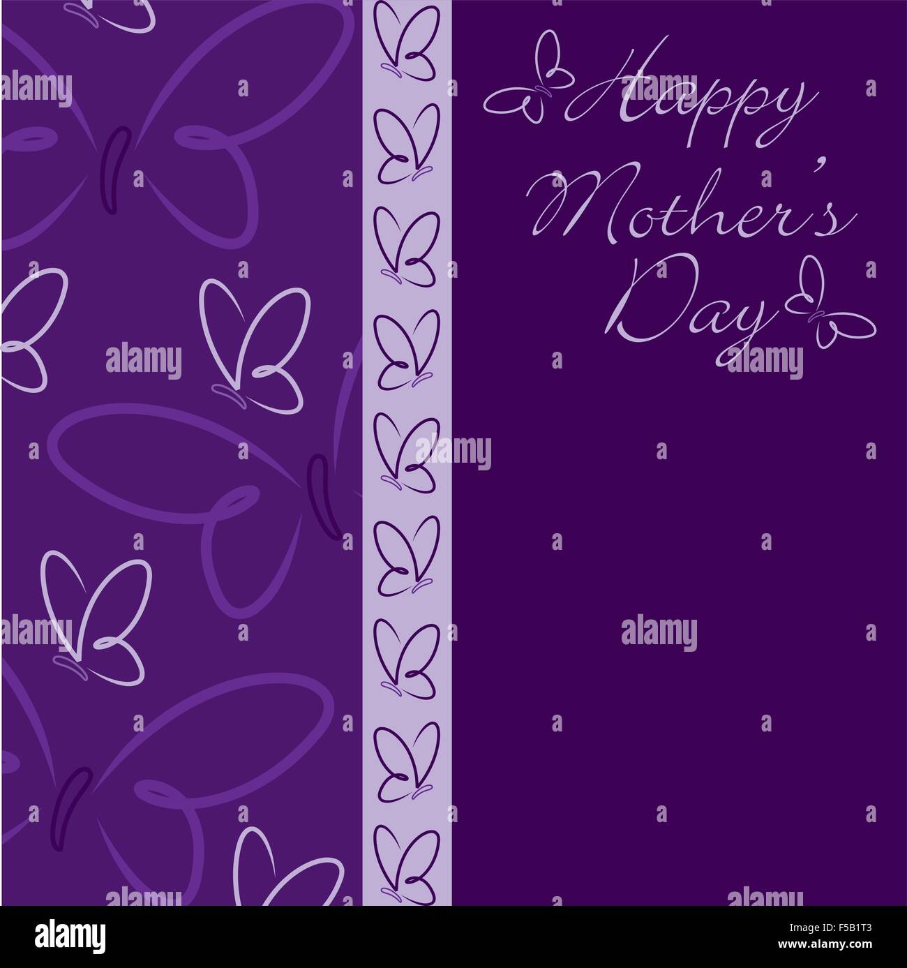 Happy Mother's Day butterfly card in vector format Stock Vector Image ...
