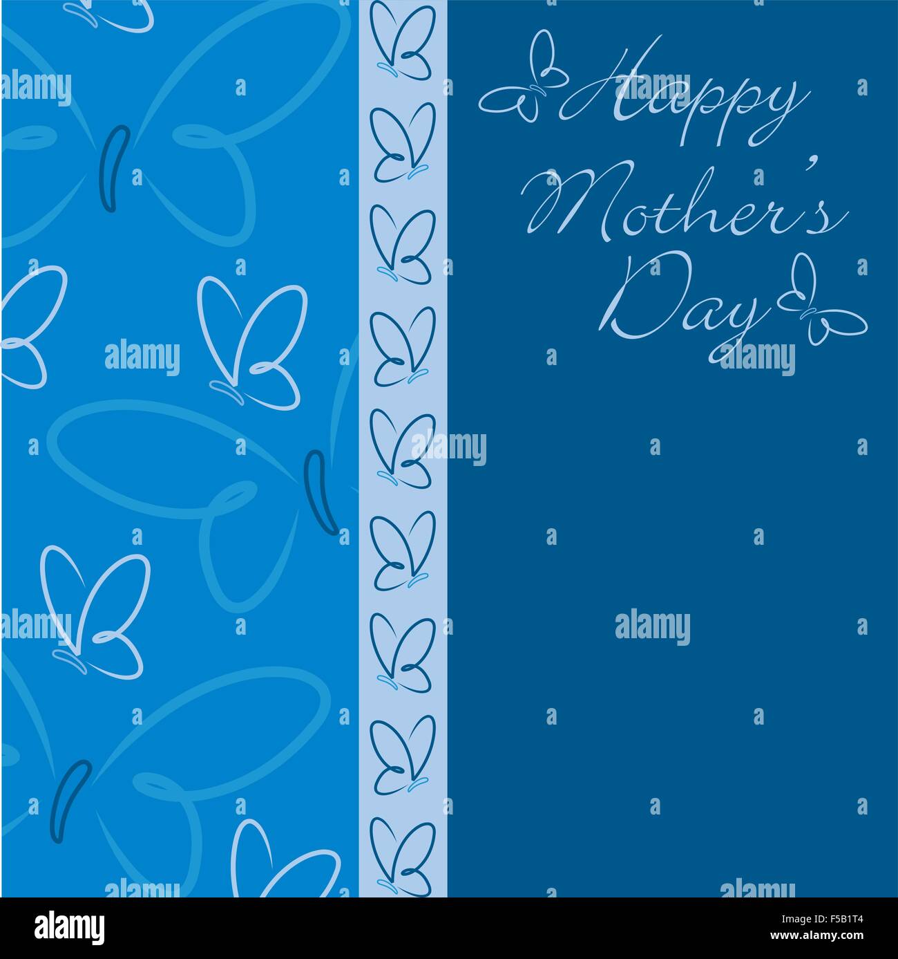 Happy Mother's Day butterfly card in vector format Stock Vector Image ...