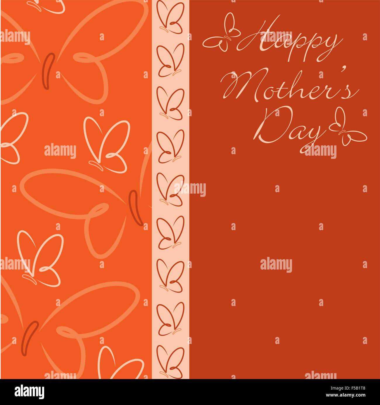 Happy Mother's Day butterfly card in vector format Stock Vector Image ...