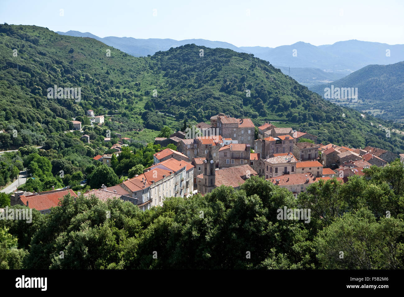 Corsica : The village of Levie Stock Photo