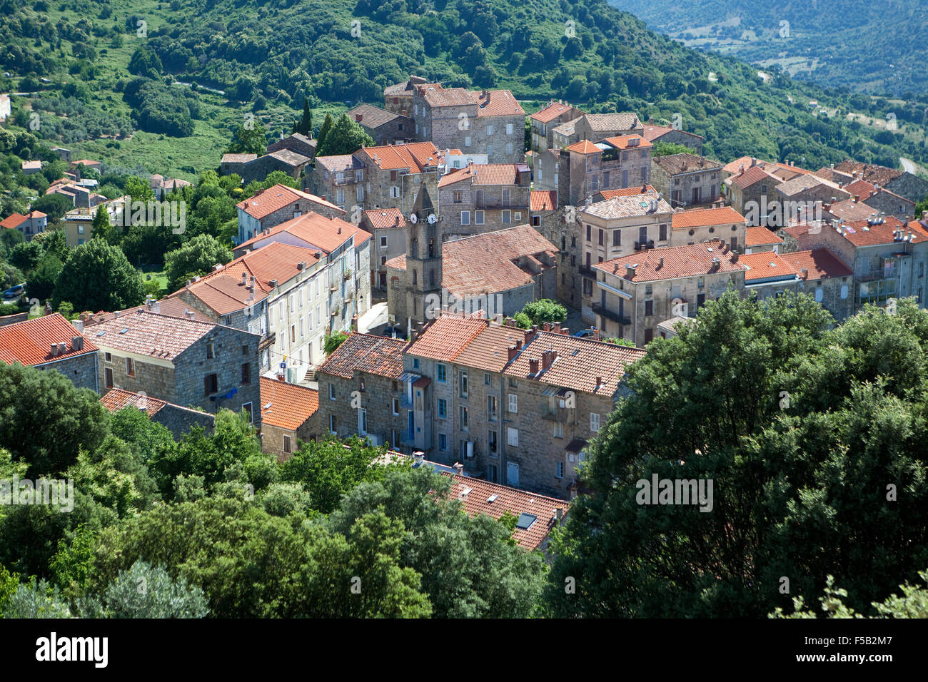 Fradrage licens forgænger Corsica : The village of Levie Stock Photo - Alamy
