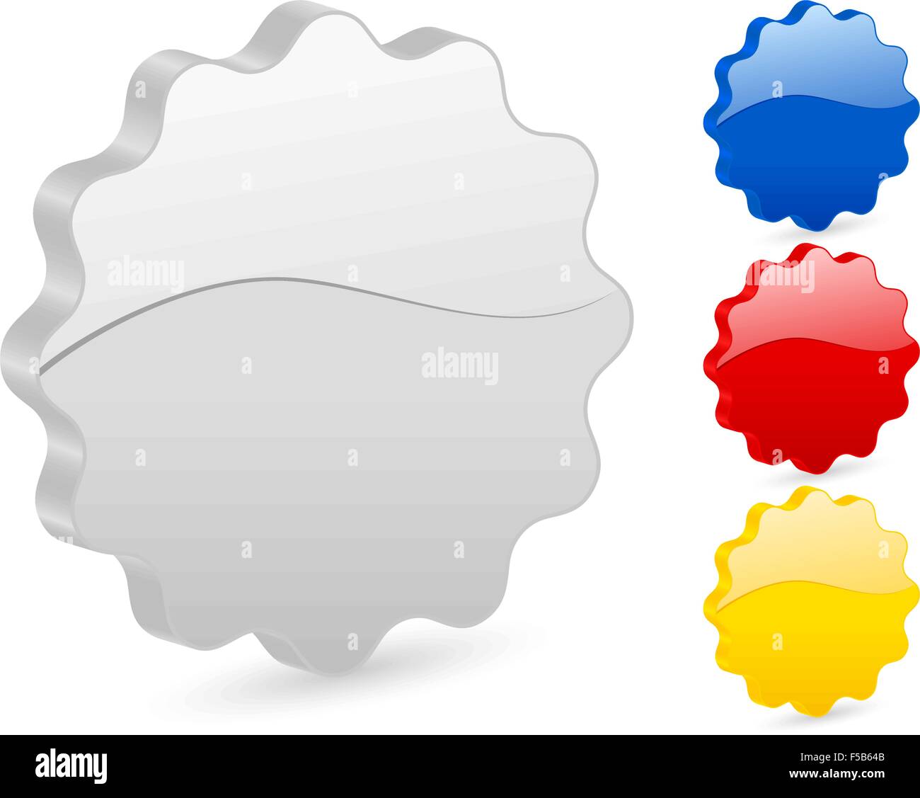 3D shape icon set isolated on a white background. Vector illustration ...