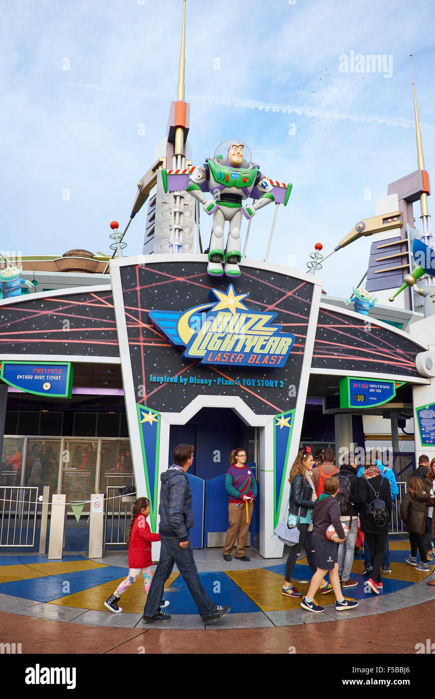 Buzz Lightyear Laser Blast Discoveryland Disneyland Paris Marne-la-Vallee Chessy France Stock Photo