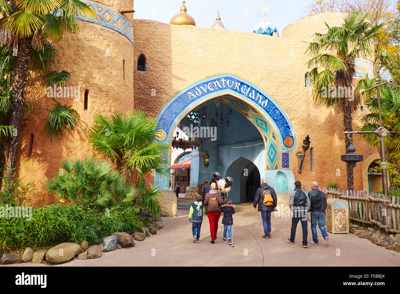 Entrance To Adventureland Disneyland Paris Marne-la-Vallee Chessy France Stock Photo