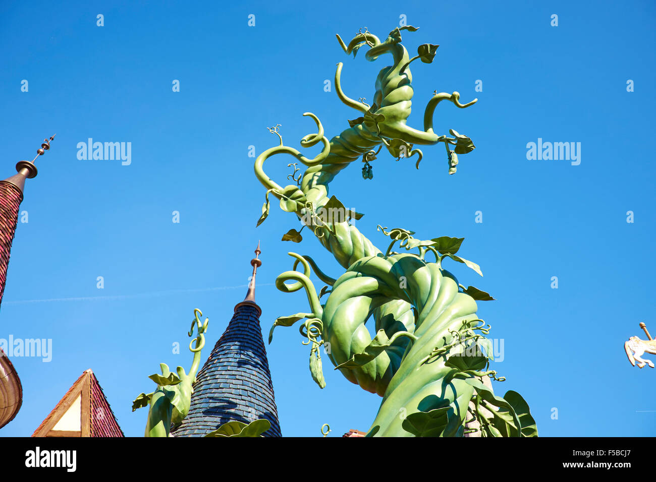 The Beanstalk From The Story Jack And The Beanstalk Disneyland Paris Marne-la-Vallee Chessy France Stock Photo