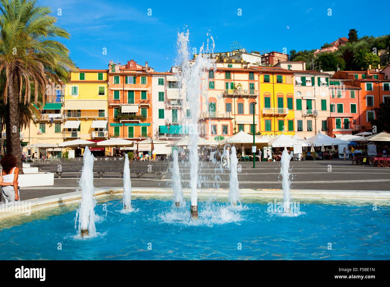 Italy Liguria La Spezia Lerici Square Stock Photo