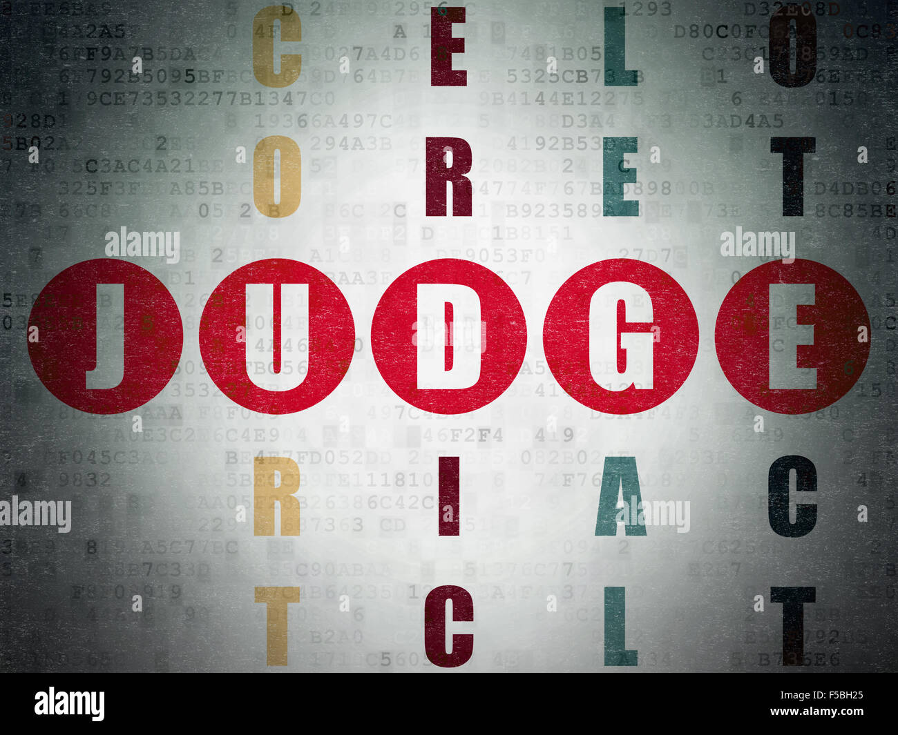 Law concept Judge in Crossword Puzzle Stock Photo Alamy