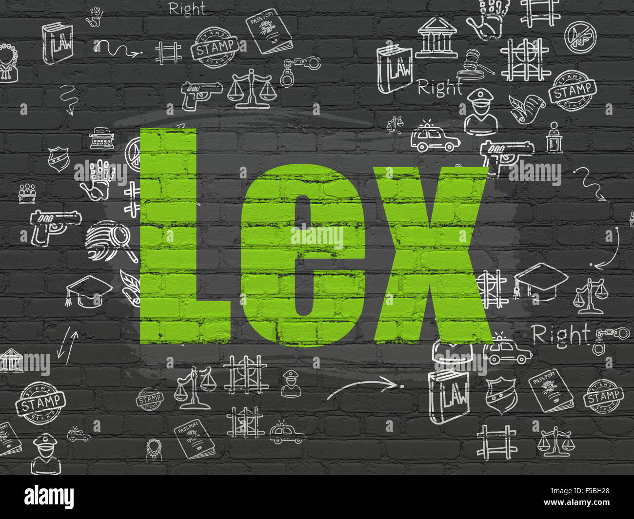Law concept: Lex on wall background Stock Photo - Alamy
