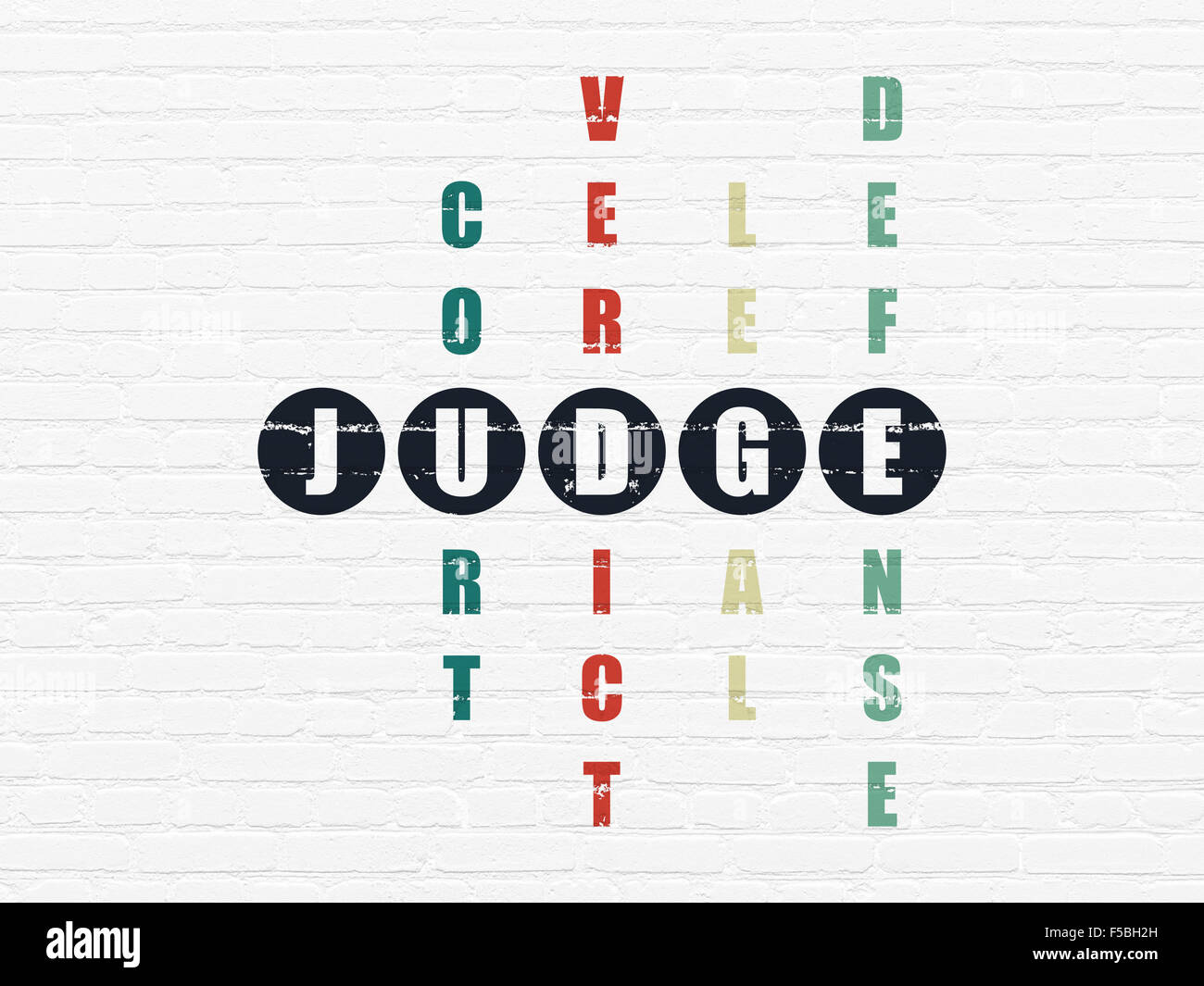 Law concept: Judge in Crossword Puzzle Stock Photo Alamy