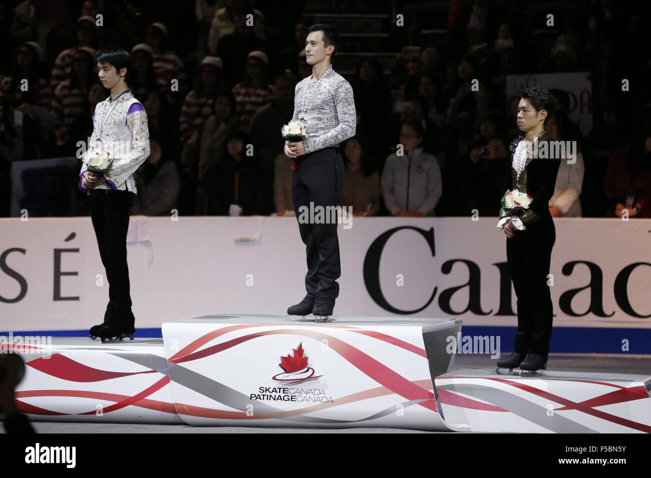 Lethbridge, Alberta, Canada. 31st Oct, 2015. (LR) Yuzuru Hanyu (JPN