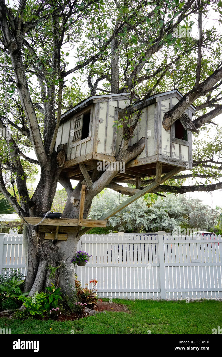 Kids Tree house in Key West Florida USA travel Stock Photo