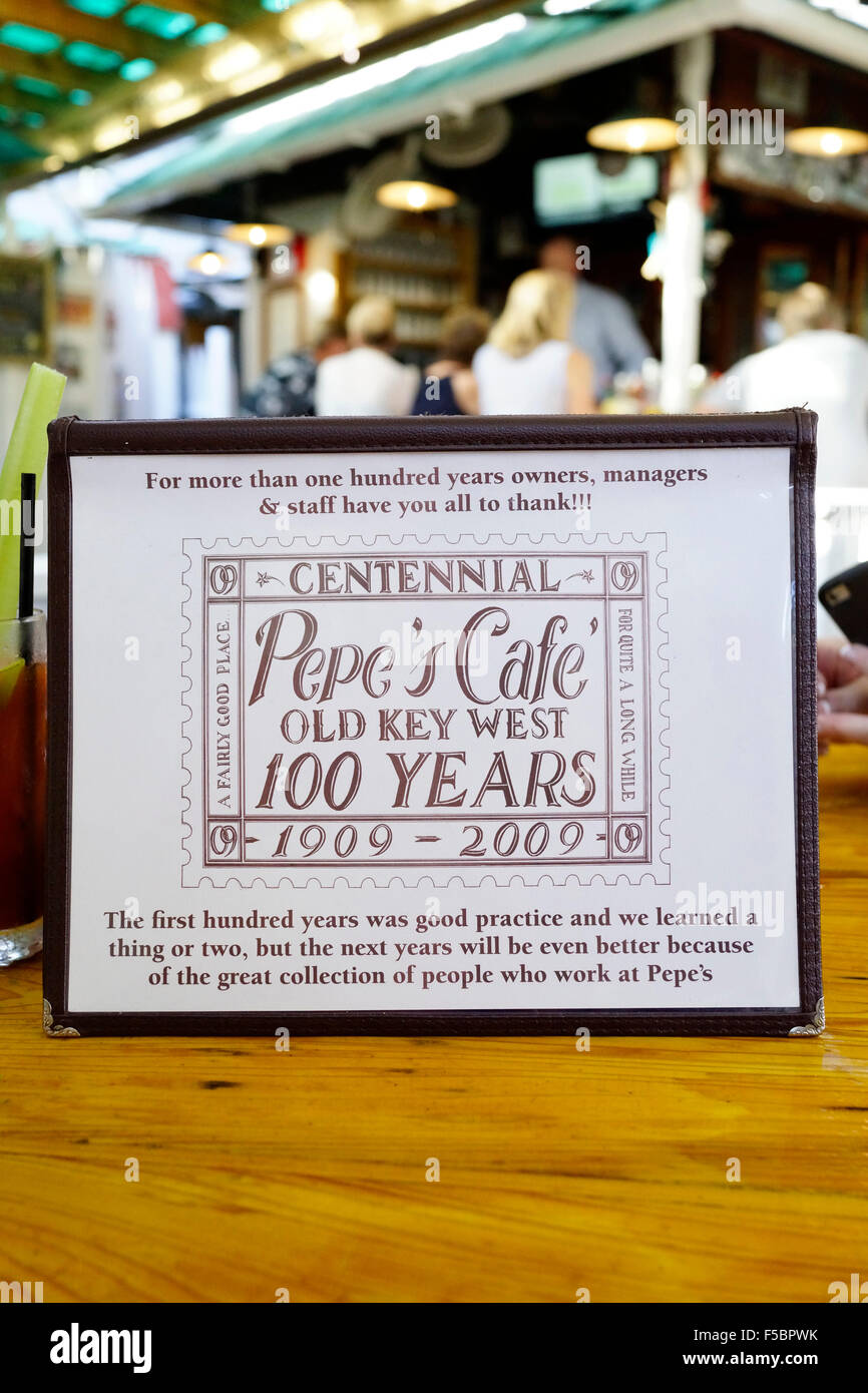 Pepe’s Cafe & Steak House restaurant Key West, Florida, USA Stock Photo