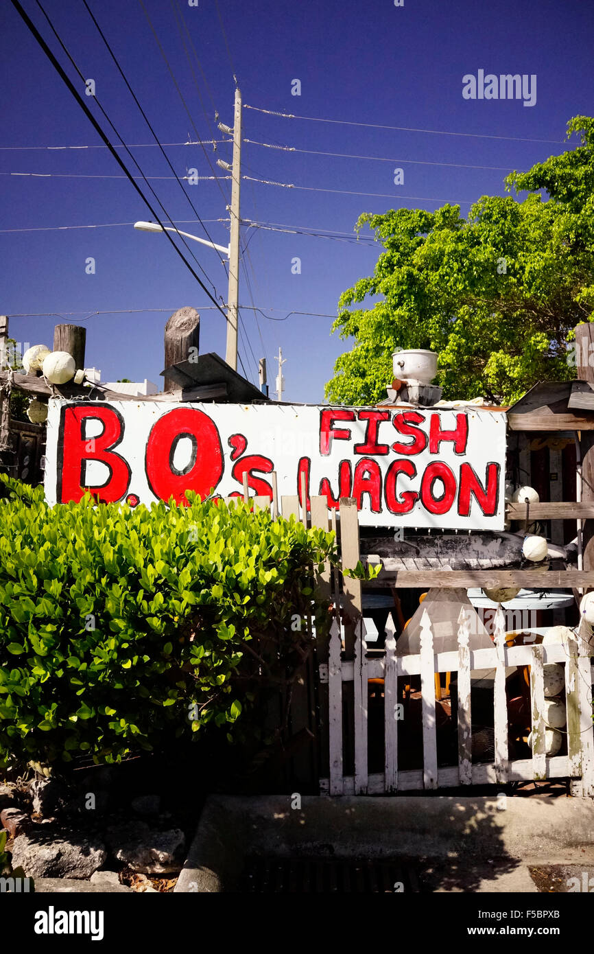 Bo’s Fish Wagon restaurant Key West, Florida, USA Stock Photo