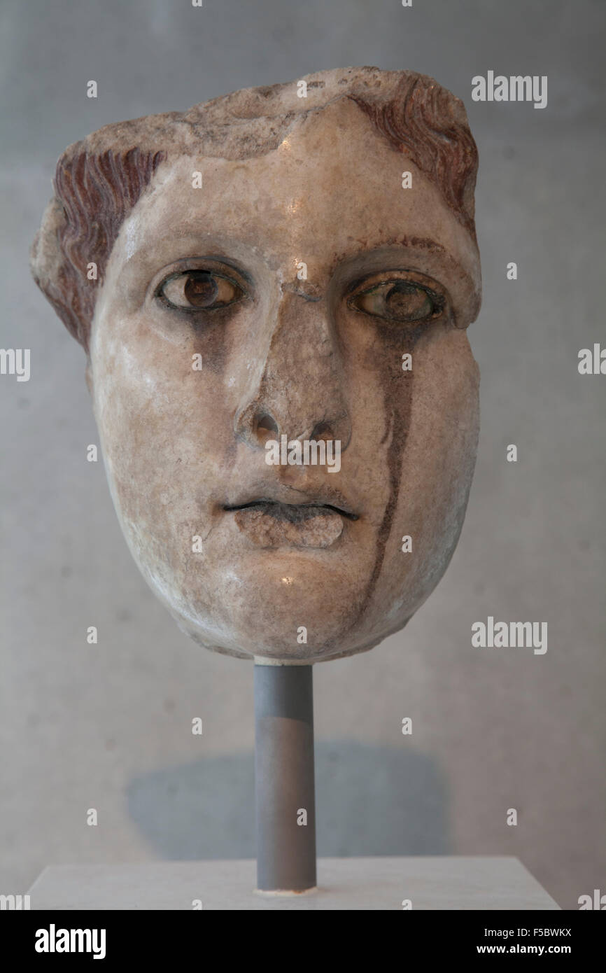ancient Greek masks, Acropolis Museum, Athens, Greece Stock Photo Alamy