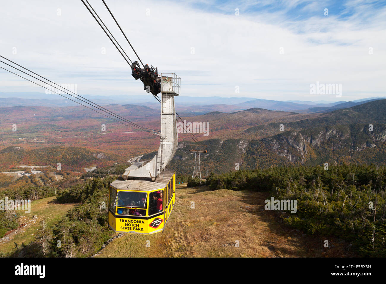 The Cannon Mountain Aerial Tramway or Cable Car, Franconia Notch State