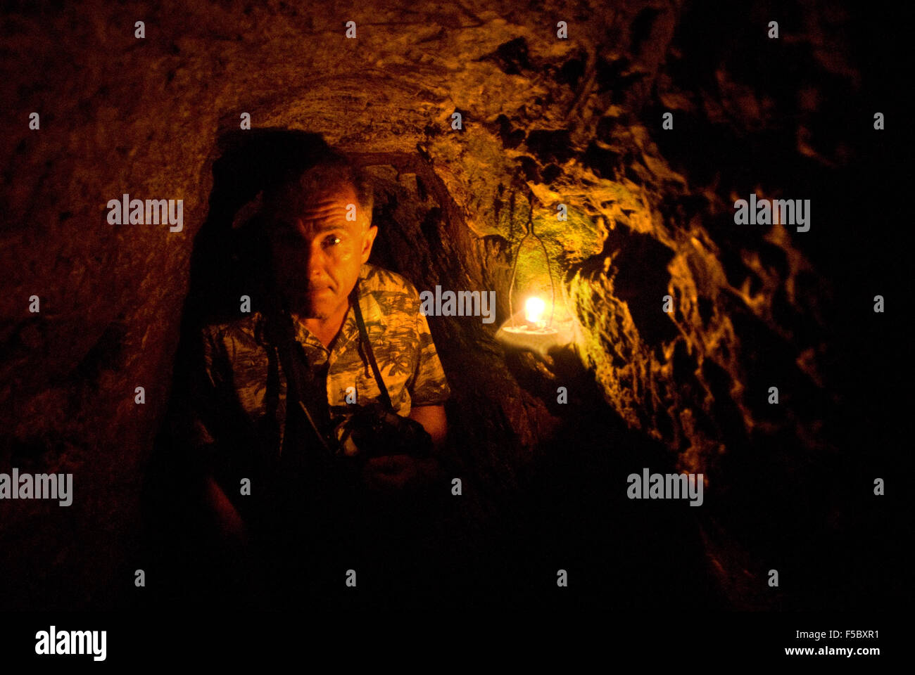 Vinh Moc tunnels in the Demilitarized Zone. (DMZ). Hue, Vietnam.  Vinh Moc tunnels near DMZ used by VietCong v Americans in the Stock Photo